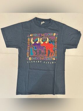 Vintage 90’s Waves Calgary Alberta Moose t shirt size small